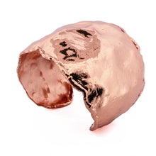 Load image into Gallery viewer, Crumpled Molten Copper Cuff Bracelet