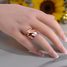 Load image into Gallery viewer, Wide Crumpled Copper Cuff Ring