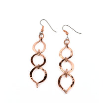 Load image into Gallery viewer, Pure Copper 3-Tier Dangle Earrings With Hypoallergenic Steel Ear Wires