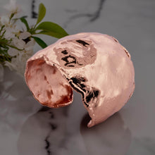 Load image into Gallery viewer, Crumpled Molten Copper Cuff Bracelet