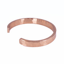 Load image into Gallery viewer, Heavy Solid Copper Bracelet With Hammered Finish