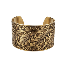 Load image into Gallery viewer, Solid Brass Cuff - Scroll Design - UrbanroseNYC
