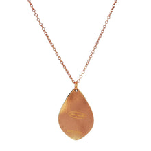 Load image into Gallery viewer, Etched Copper Bumblebee Pendant Necklace: Verdigris Patina, 22" Chain - UrbanroseNYC