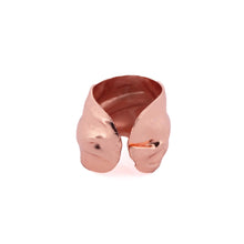 Load image into Gallery viewer, Wide Crumpled Copper Cuff Ring