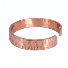 Load image into Gallery viewer, Heavy Solid Copper Bracelet With Birchwood Textured Etching