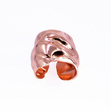 Load image into Gallery viewer, Wide Crumpled Copper Cuff Ring