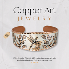 Load image into Gallery viewer, Copper Art Bracelet - Dragonfly UrbanroseNYC