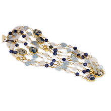 Load image into Gallery viewer, Long Gemstone Wraparound Necklace - K2 Jasper, Kyanite & Rainbow Moonstone