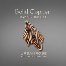 Load image into Gallery viewer, Solid Copper Wrap Ring - Scroll Design UrbanroseNYC