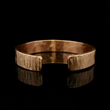Load image into Gallery viewer, Heavy Solid Copper Bracelet With Birchwood Textured Etching