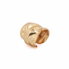 Load image into Gallery viewer, Wide Crumpled Gold Cuff Ring