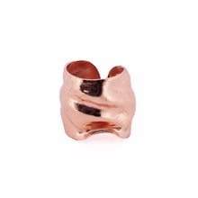 Load image into Gallery viewer, Wide Crumpled Copper Cuff Ring