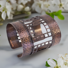 Load image into Gallery viewer, Solid Antiqued Copper Extra Wide Cuff