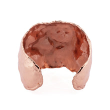 Load image into Gallery viewer, Crumpled Molten Copper Cuff Bracelet