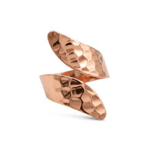 Load image into Gallery viewer, Solid Copper Wrap Ring - Hammered Design - UrbanroseNYC