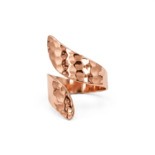 Load image into Gallery viewer, Solid Copper Wrap Ring - Hammered Design - UrbanroseNYC