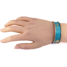 Load image into Gallery viewer, Solid Copper Statement Patina Cuff Bracelet With Molten Copper Edging