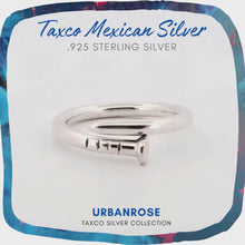 Load and play video in Gallery viewer, Taxco Sterling Silver Nail Bypass Ring
