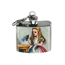 Load image into Gallery viewer, Altered Art Flask - Alice Drink Me - 2 oz - UrbanroseNYC
