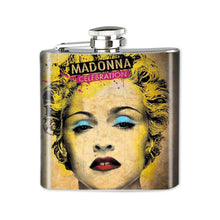 Load image into Gallery viewer, Altered Art Flask - Madonna - 6 oz - UrbanroseNYC
