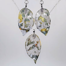 Load image into Gallery viewer, Gilded Leaf Earrings - Golden Grass - Antique Silver UrbanroseNYC