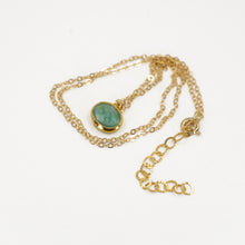 Load image into Gallery viewer, Minimalist Gemstone Pendant - Amazonite - Minimalist Gemstone Pendant - Amazonite - UrbanroseNYC