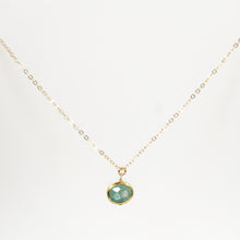 Load image into Gallery viewer, Minimalist Gemstone Pendant - Amazonite - Minimalist Gemstone Pendant - Amazonite - UrbanroseNYC