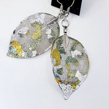 Load image into Gallery viewer, Gilded Leaf Earrings - Golden Grass - Antique Silver UrbanroseNYC