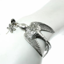 Load image into Gallery viewer, Swallow Bird Bracelet - Antique Silver / 7 - 7.5 inches - UrbanroseNYC
