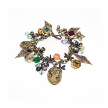 Load image into Gallery viewer, Vintage Style Charm Bracelet - Cameos & Lockets - Vintage Style Charm Bracelet - Cameos & Lockets - UrbanroseNYC