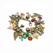 Load image into Gallery viewer, Vintage Style Charm Bracelet - Fruits & Flowers - Vintage Style Charm Bracelet - Fruits & Flowers - UrbanroseNYC