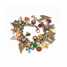 Load image into Gallery viewer, Vintage Style Charm Bracelet - Fruits & Flowers - Vintage Style Charm Bracelet - Fruits & Flowers - UrbanroseNYC
