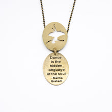 Load image into Gallery viewer, Cutout Quotation Pendant - Ballerina - Cutout Quotation Pendant - Ballerina - UrbanroseNYC