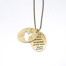 Load image into Gallery viewer, Cutout Quotation Pendant - Ballerina - Cutout Quotation Pendant - Ballerina - UrbanroseNYC
