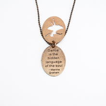 Load image into Gallery viewer, Cutout Quotation Pendant - Ballerina - Cutout Quotation Pendant - Ballerina - UrbanroseNYC