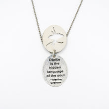 Load image into Gallery viewer, Cutout Quotation Pendant - Ballerina - Cutout Quotation Pendant - Ballerina - UrbanroseNYC