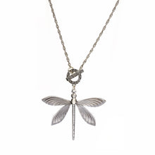 Load image into Gallery viewer, Patina Dragonfly Pendant - Antique Silver - UrbanroseNYC
