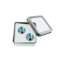 Load image into Gallery viewer, Altered Art Cufflinks - NYC Starry Night - Altered Art Cufflinks - NYC Starry Night - UrbanroseNYC
