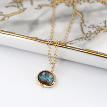 Load image into Gallery viewer, Minimalist Gemstone Pendant - Labradorite - Minimalist Gemstone Pendant - Labradorite - UrbanroseNYC