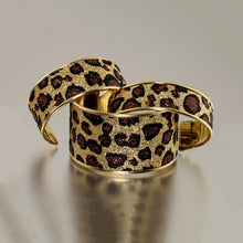 Load image into Gallery viewer, Glitter Cuff Bracelet - Leopard Print - Glitter Cuff Bracelet - Leopard Print - UrbanroseNYC