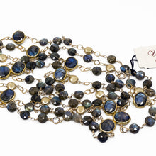 Load image into Gallery viewer, Long Gemstone Wraparound Necklace - Labradorite UrbanroseNYC