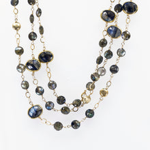 Load image into Gallery viewer, Long Gemstone Wraparound Necklace - Labradorite UrbanroseNYC