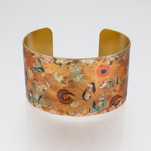 Load image into Gallery viewer, Gilded Cuff Bracelet - Van Gogh Sunflowers UrbanroseNYC

