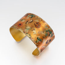 Load image into Gallery viewer, Gilded Cuff Bracelet - Van Gogh Sunflowers UrbanroseNYC