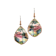 Load image into Gallery viewer, Copper Art Earrings - Van Gogh Blossoming Almond Branch