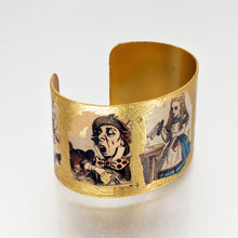 Load image into Gallery viewer, Gilded Cuff Bracelet - Alice in Wonderland UrbanroseNYC