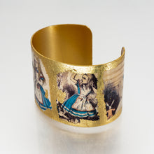 Load image into Gallery viewer, Gilded Cuff Bracelet - Alice in Wonderland UrbanroseNYC