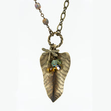 Load image into Gallery viewer, Vintage Style Leaf Pendant - Philodendron Leaf - Vintage Style Leaf Pendant - Philodendron Leaf - UrbanroseNYC