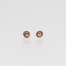 Load image into Gallery viewer, Solid Copper Stud Earrings - Rope Border UrbanroseNYC
