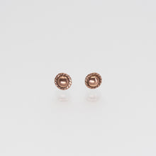Load image into Gallery viewer, Solid Copper Stud Earrings - Rope Border UrbanroseNYC